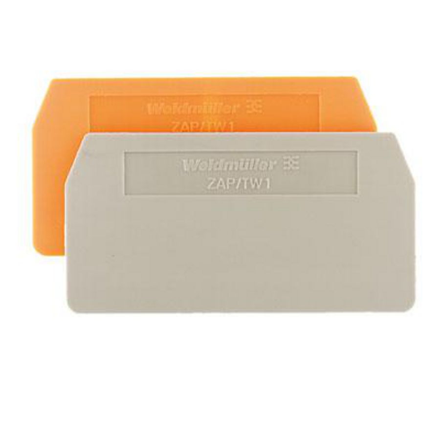 Afsluit- eindplaat oranje h:59.5mm b:2mm V-0, VVE=50