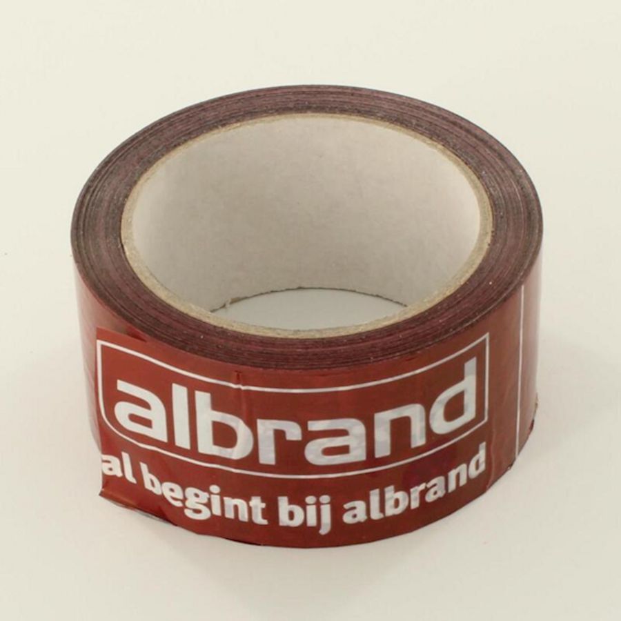 Plakband opdruk Albrand 50mm rol a 66m.