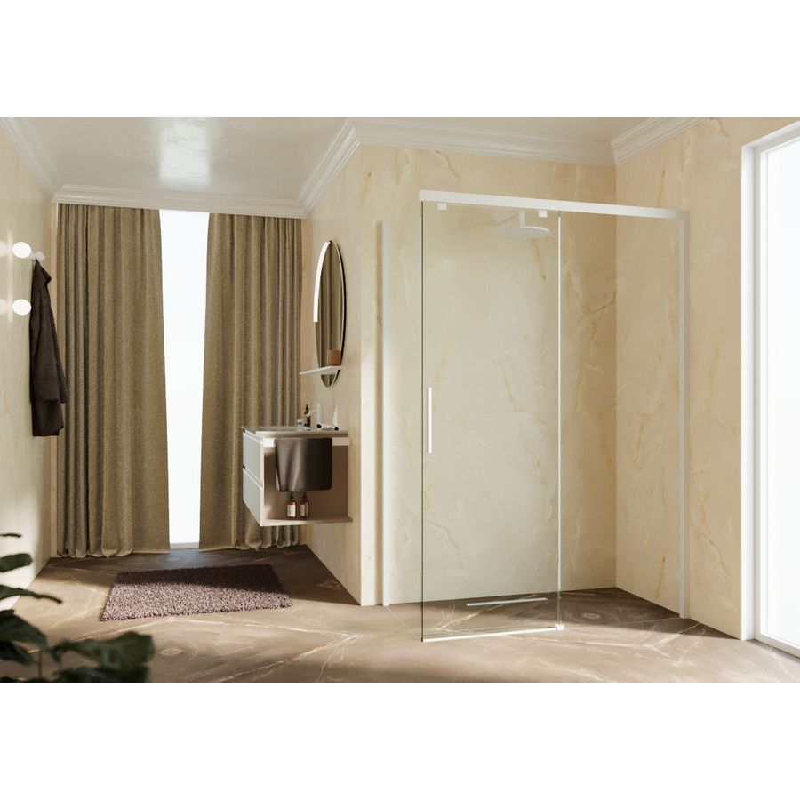 Zijwand K2FH 1010-1030x2000mm wit mat helder