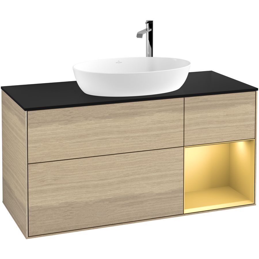 Wastafelonderkast Finion 1200x603x501mm Oak Veneer F952HFPC