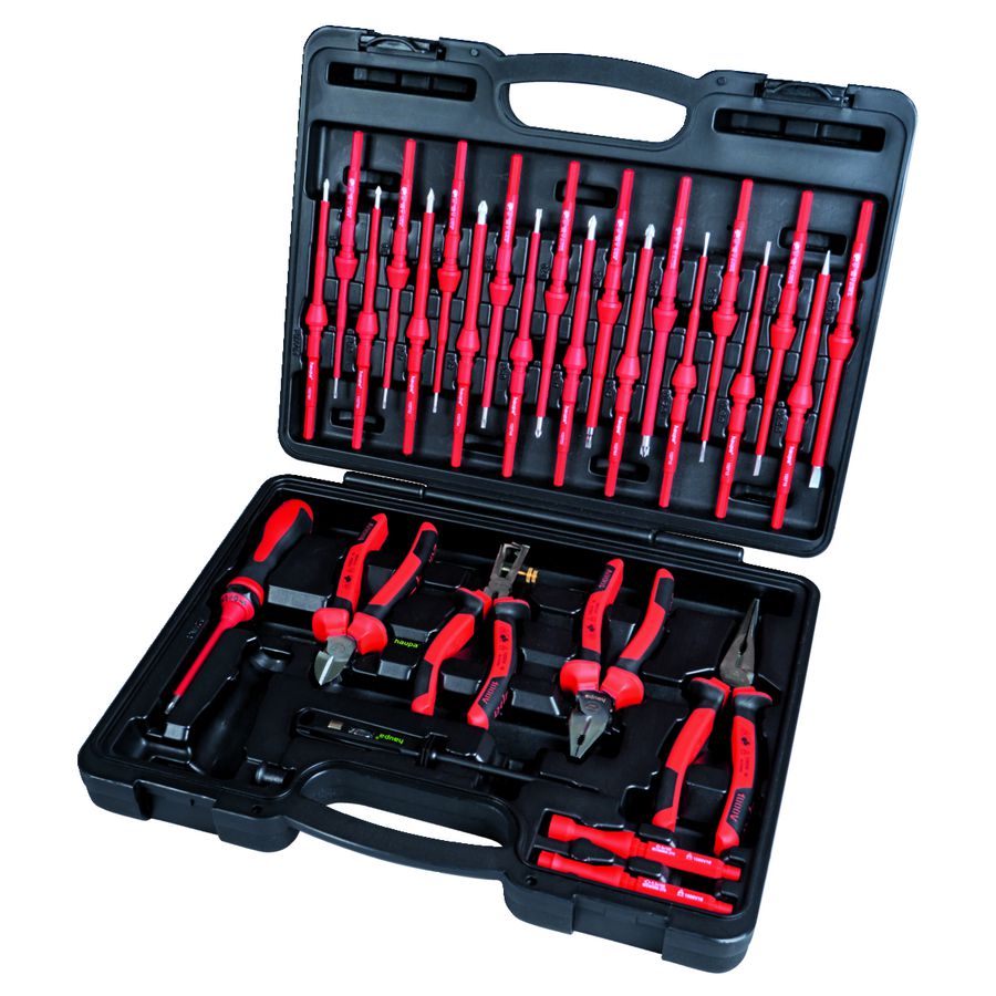 Gereedschapset 30-del. VarioPro schroevendraaiers (wisselkling) + tangen VDE 1000V