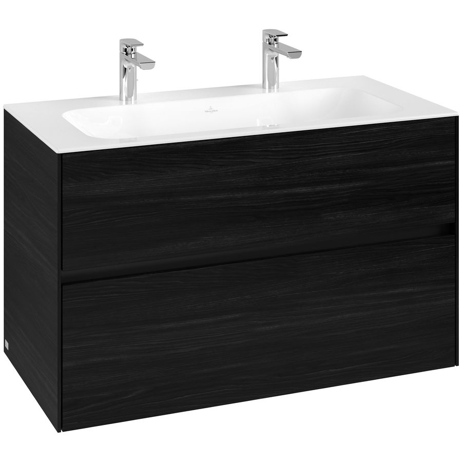 Wastafelonderkast Collaro 996x603x498mm Black Oak C139B0AB