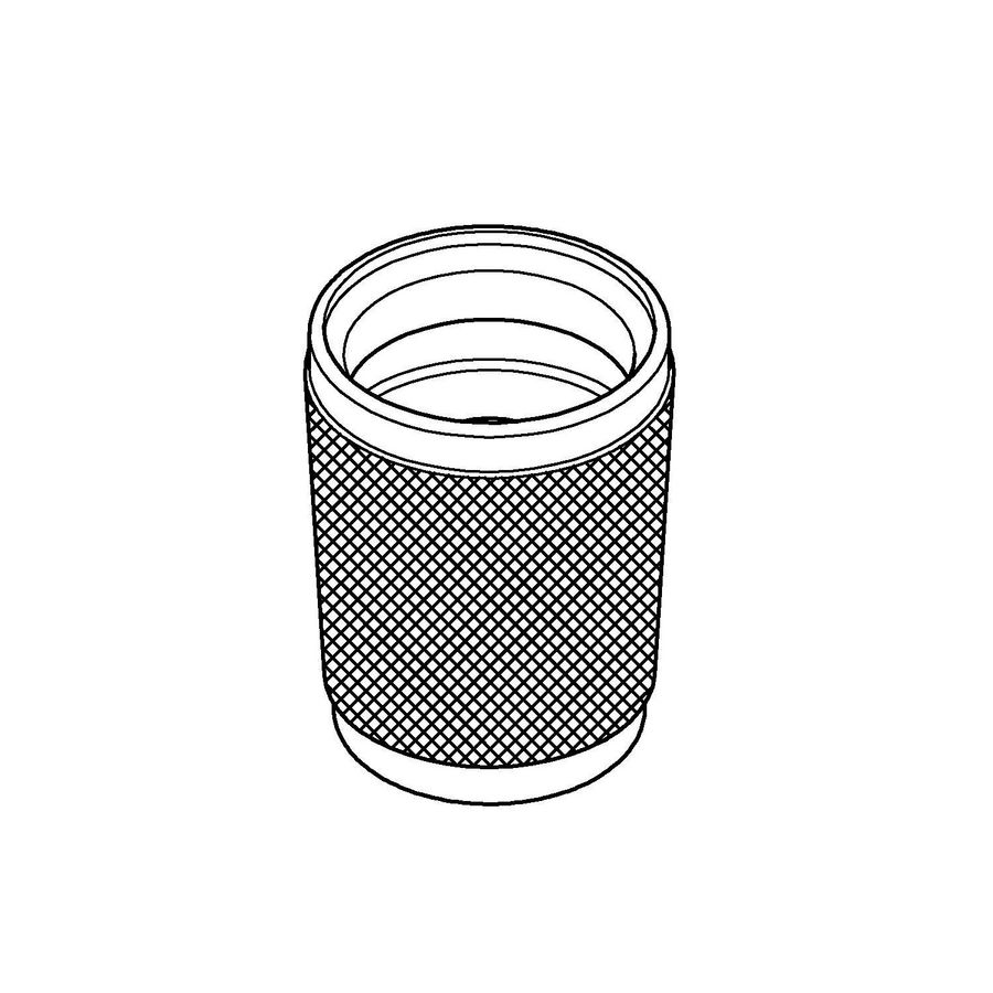 Atrio aansluitmoer conisch chroom tbv 4-gats badkraan