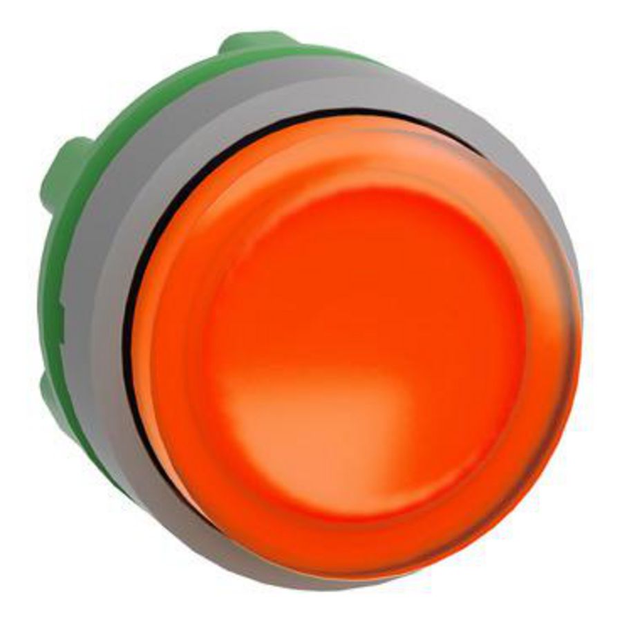 orange projecting illumiated pushbutton head integr cp grey