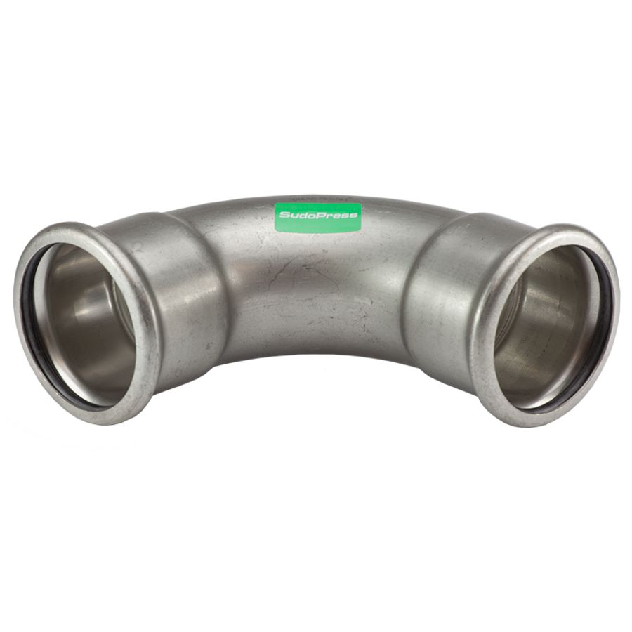 Bochtkoppeling 90° SudoPress RVS 316L FF 108x108mm SP6002VM VVE=2