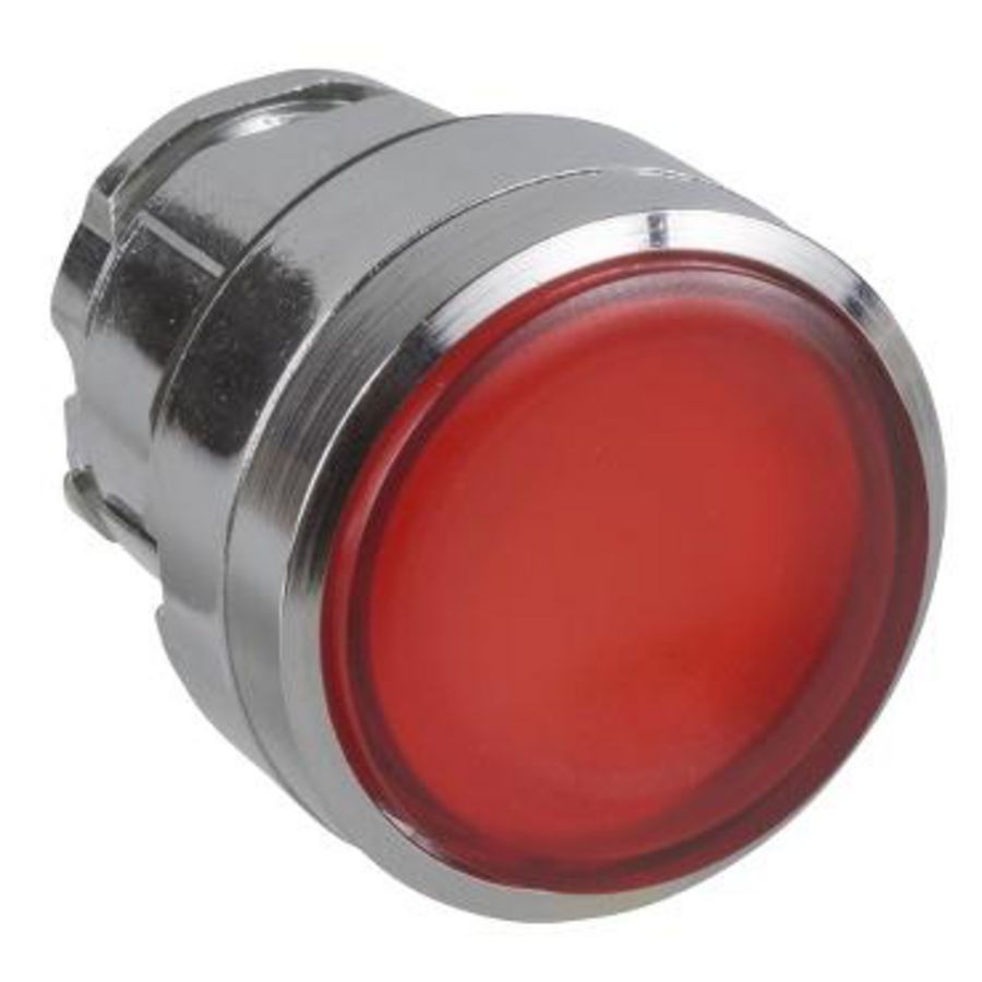Kop lichtgev drukknop LED Ø22mm Rood drukken-drukken