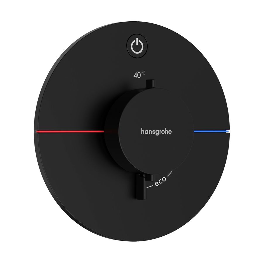 ShowerSelect Comfort S thermostaat afbouwdeel tbv inbouw voor 1 functie mat zwart