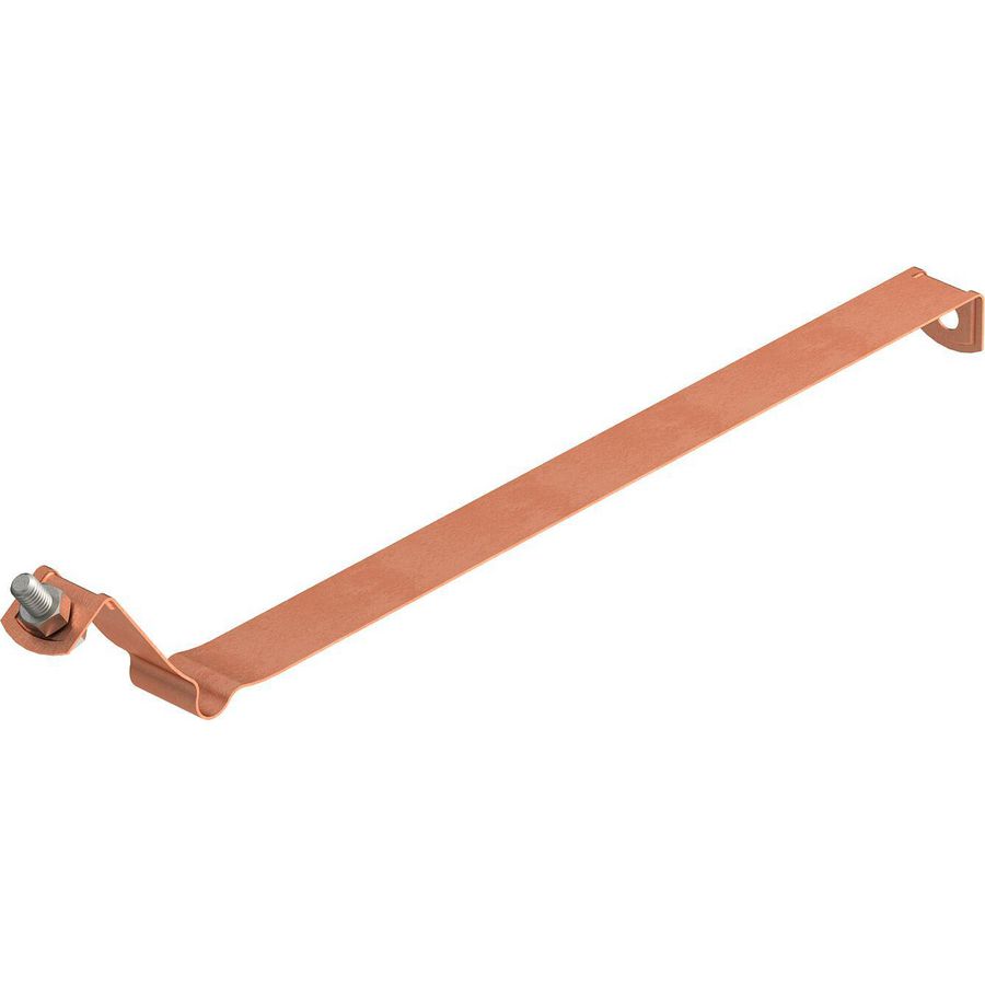 Regenpijpklem met ribbel 100mm koper VVE=10