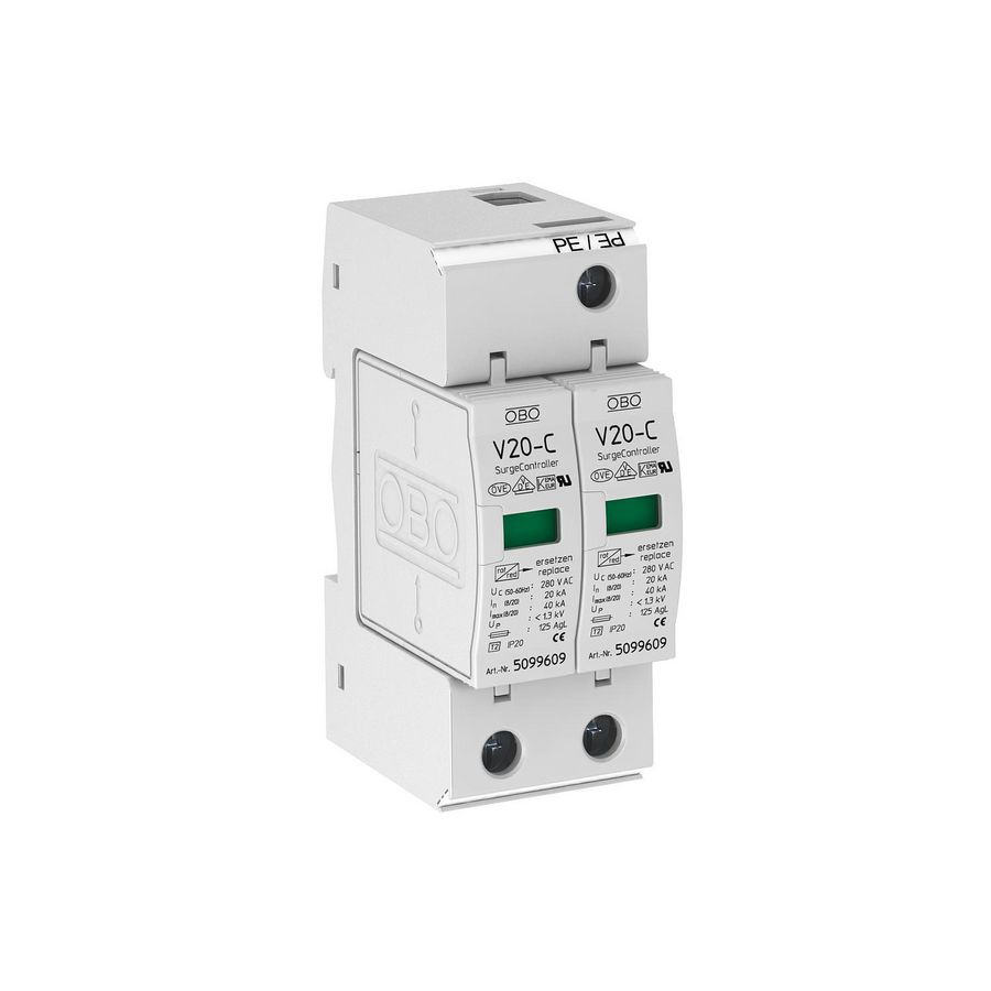 Netoverspanningsbeveiliging surgecontroller V20 2-polig 280V