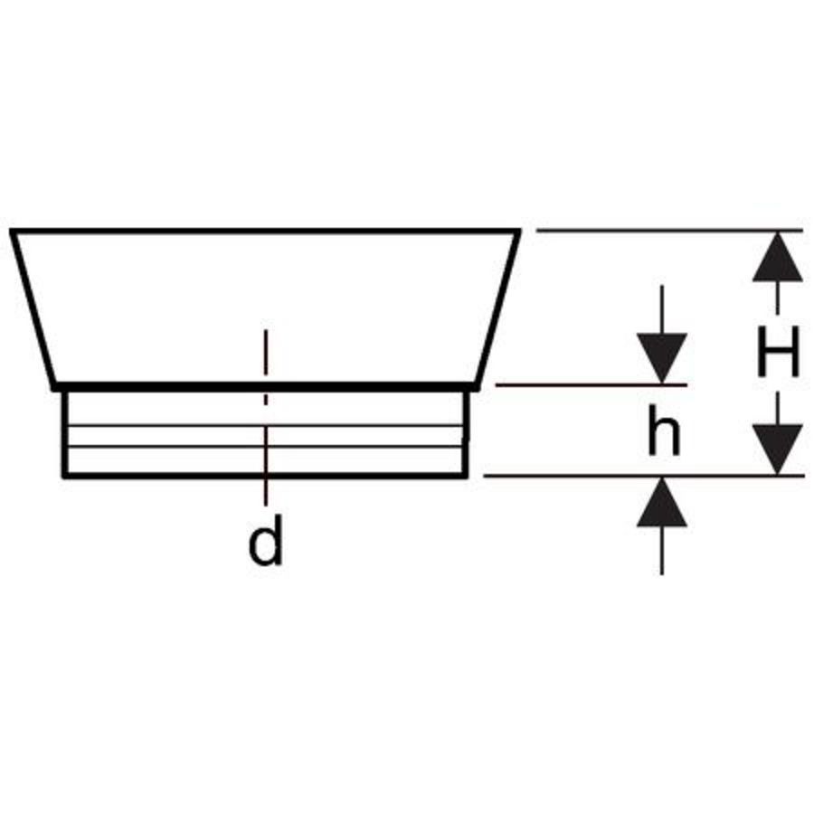 Polyethyleen (PE) beschermstop geel 110mm
