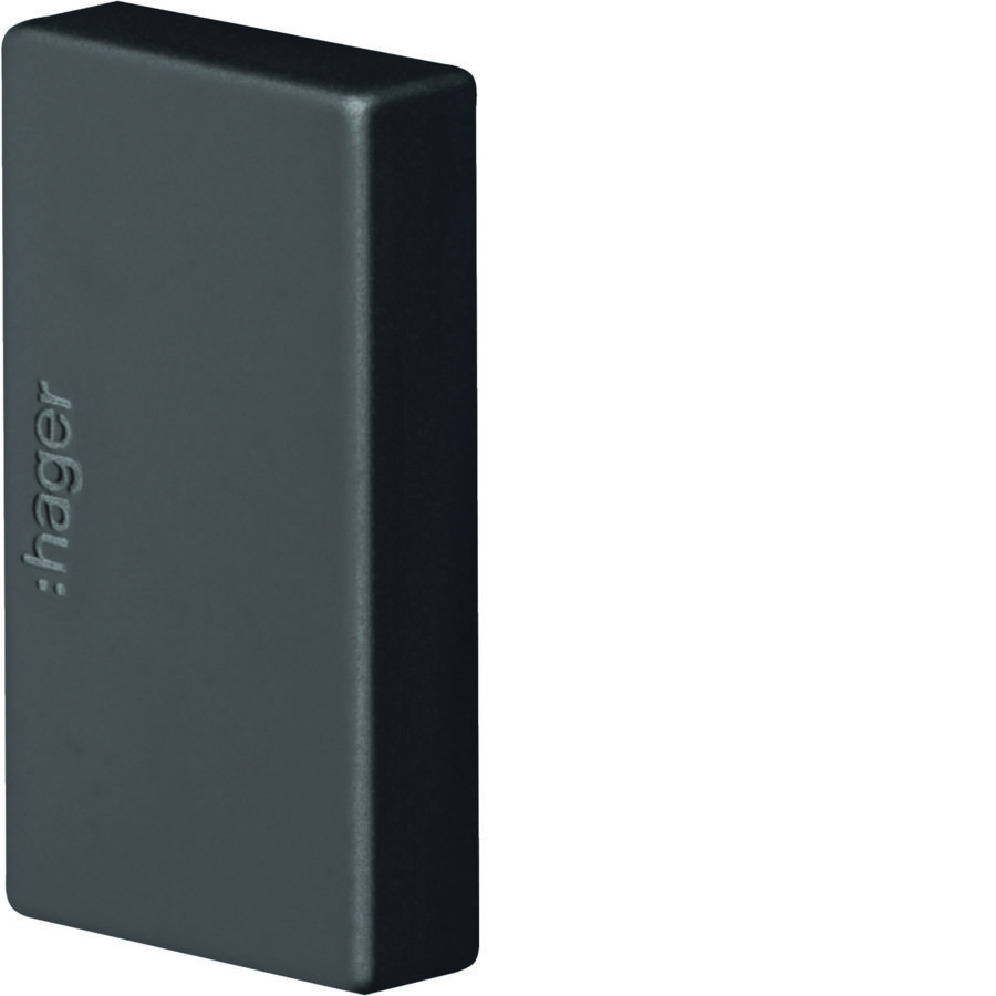 LF eindplaat goot 20x35mm halogeenvrij grafietzwart