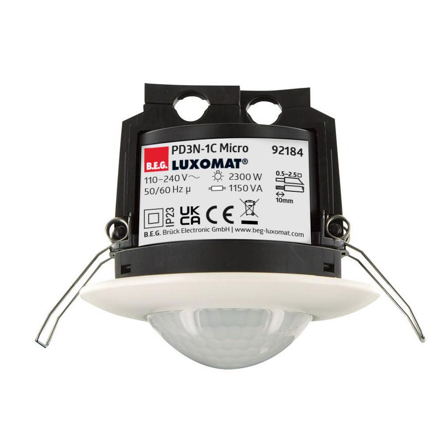 Bewegingsmelder Mic. Plafondmontage 360gr. IB wit IP23 10m 1