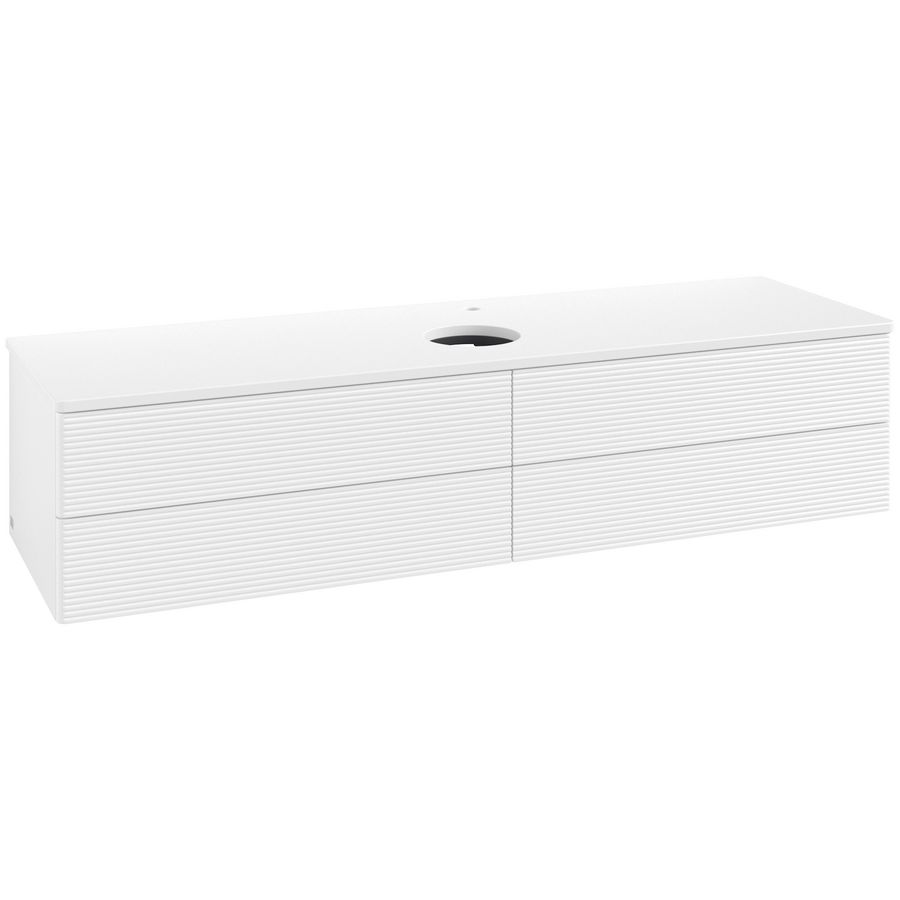 Wastafelonderkast Antao 1600x360x500mm White Matt Lacquer L25150MT