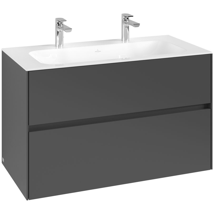 Wastafelonderkast Collaro 996x603x498mm Graphite C13900VR