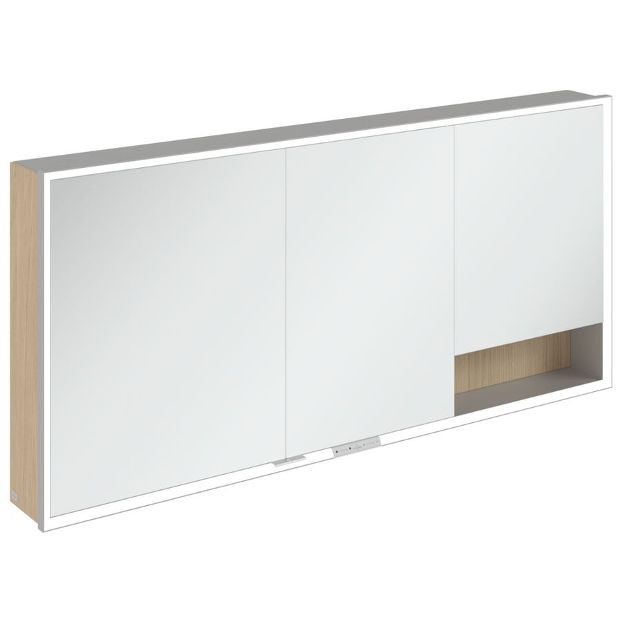 Opbouw Spiegelkast My View+ 1600x750x168mm Nordic Oak