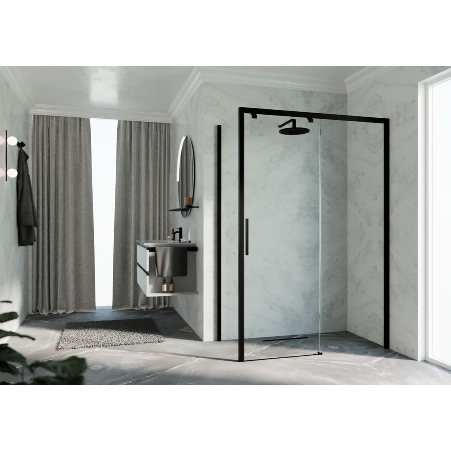 Schuifdeur K22PH RE 1070-1110x2000mm zwart helder