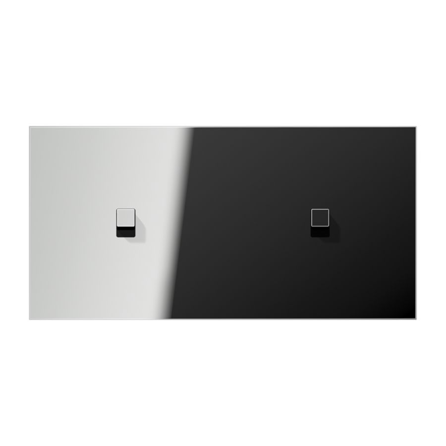 Afdekking LS1912 glans chroom horizontaal 1+1 hevel cylin