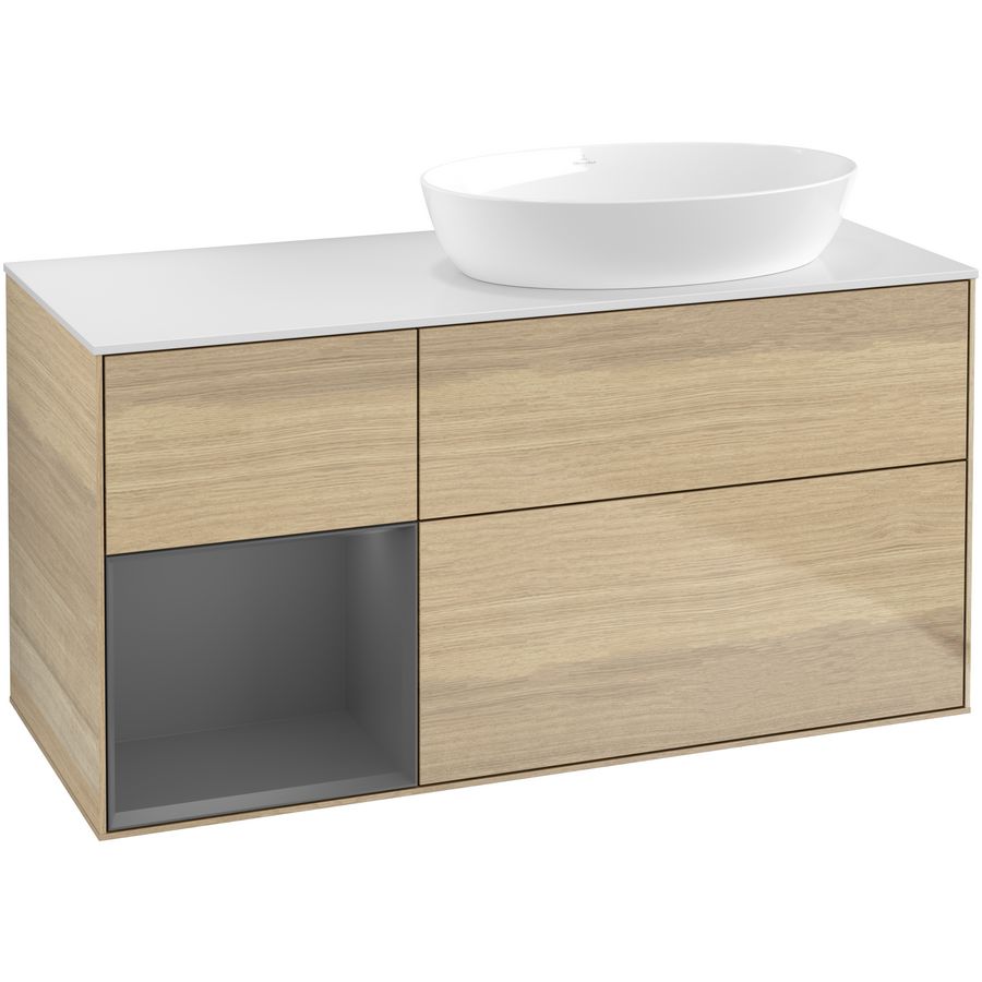 Wastafelonderkast Finion 1200x603x501mm Oak Veneer FA41GKPC