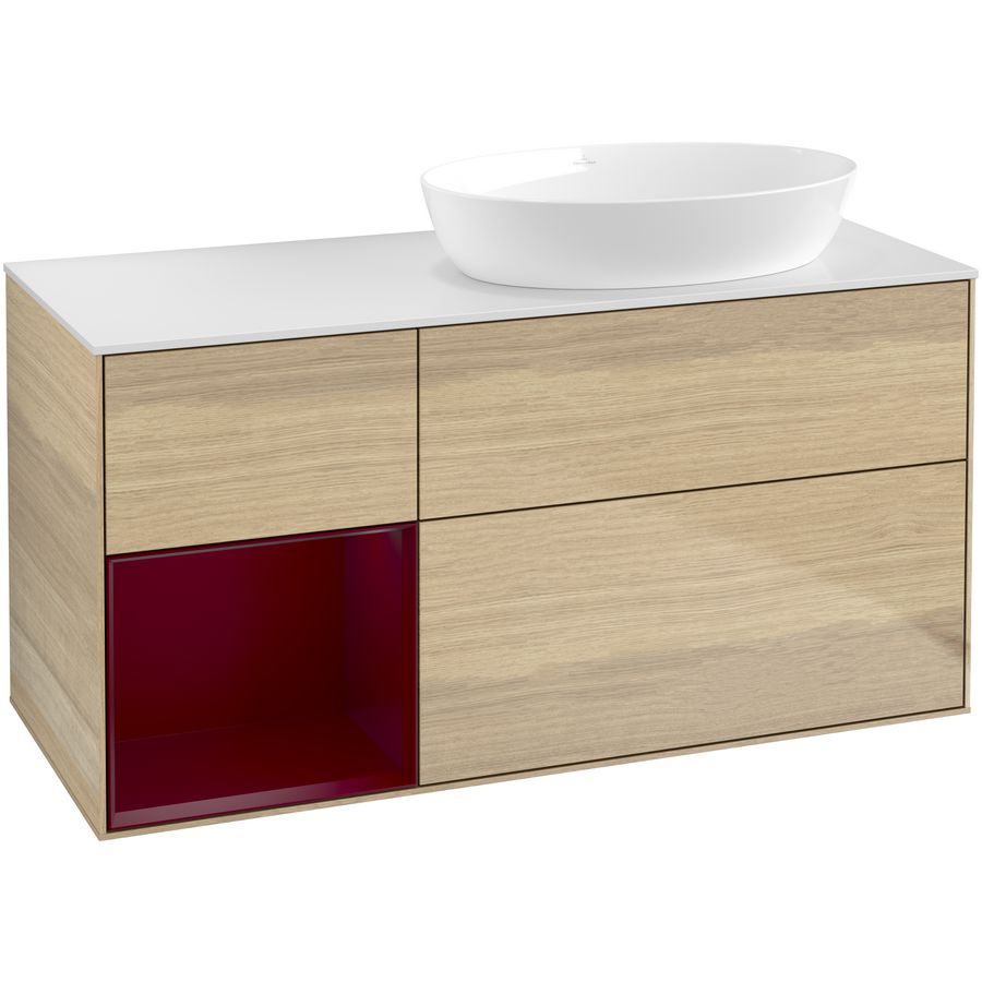 Wastafelonderkast Finion 1200x603x501mm Oak Veneer FA41HBPC