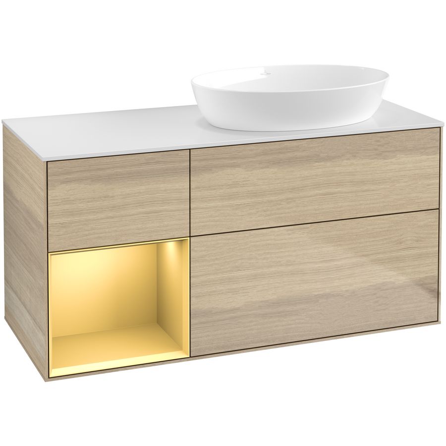 Wastafelonderkast Finion 1200x603x501mm Oak Veneer FA41HFPC