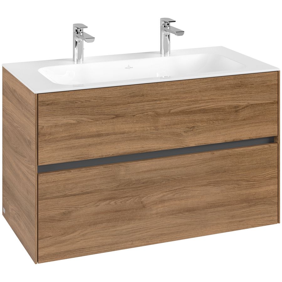 Wastafelonderkast Collaro 996x603x498mm Oak.Kans C13900RH