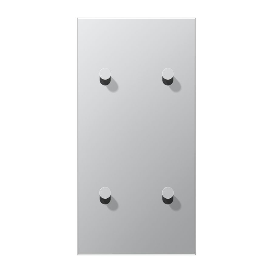 Afdekking LS1912 alu.verticaal 2+2 hevel kegel