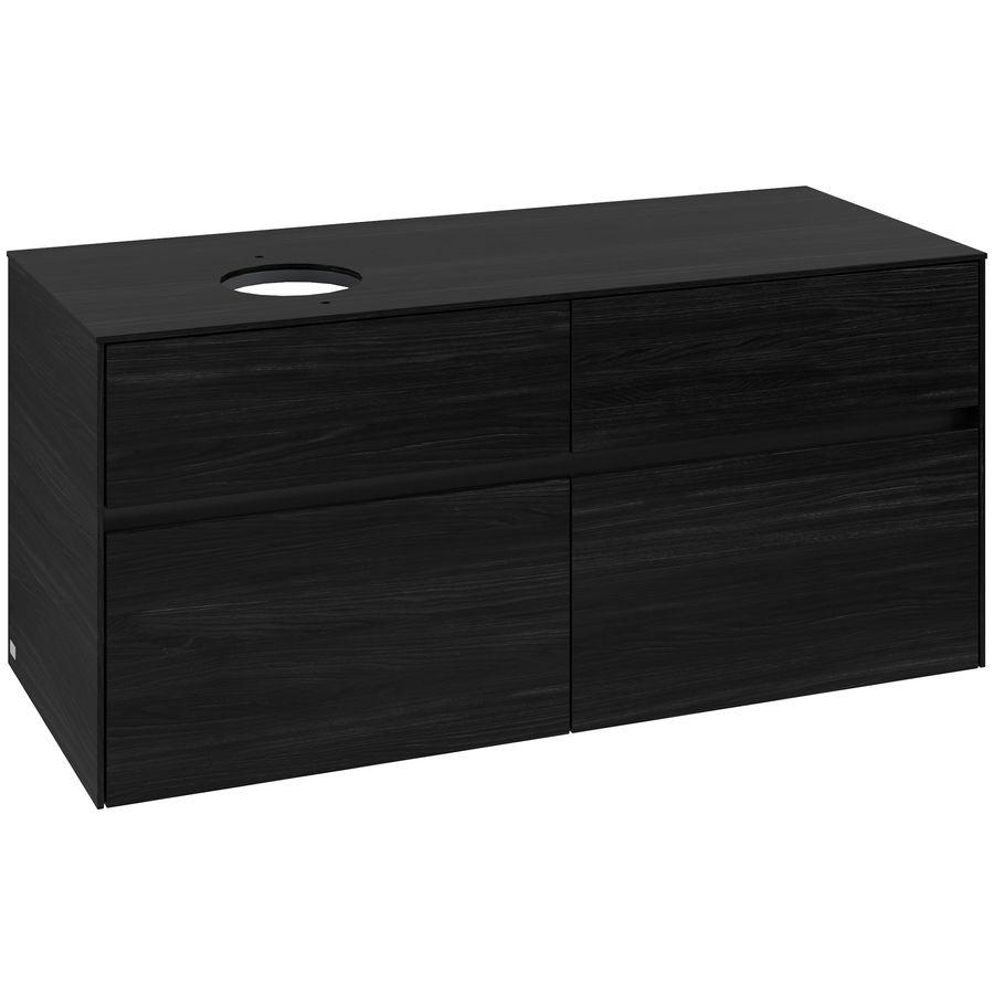 Wastafelonderkast Collaro 1200x548x500mm Black Oak C042B0AB