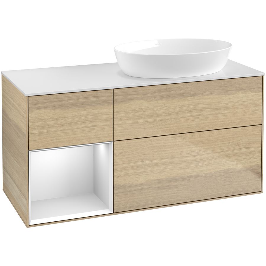 Wastafelonderkast Finion 1200x603x501mm Oak Veneer FA41MTPC