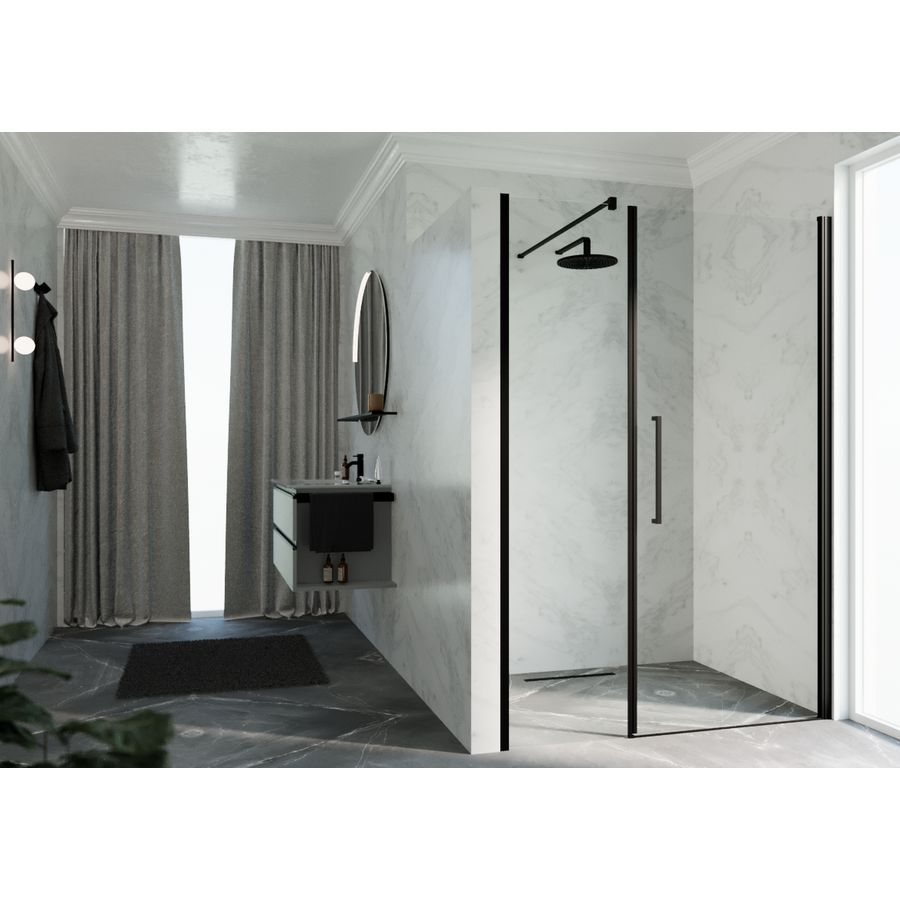 Deur Young Plus Gfl 103 VeR103-107Cm Helder Glas Zwart