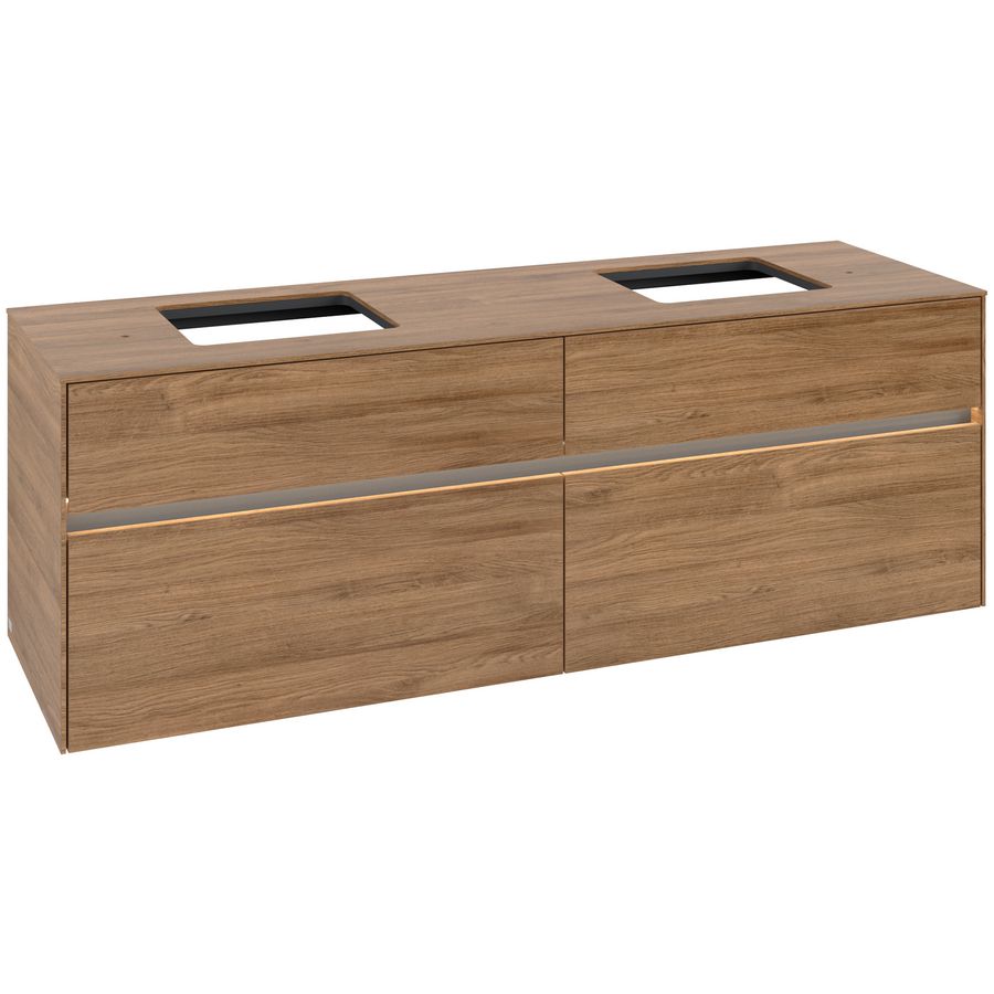 Wastafelonderkast Collaro 1600x548x500mm Oak.Kans C137B0RH