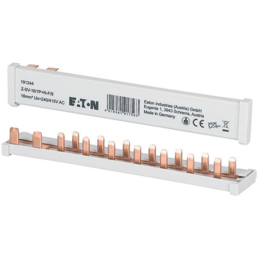 Kamrail Z-SV, Pen, 16mm², 63A, 1P+N, voor PLN, blauw, haaks, 9TE