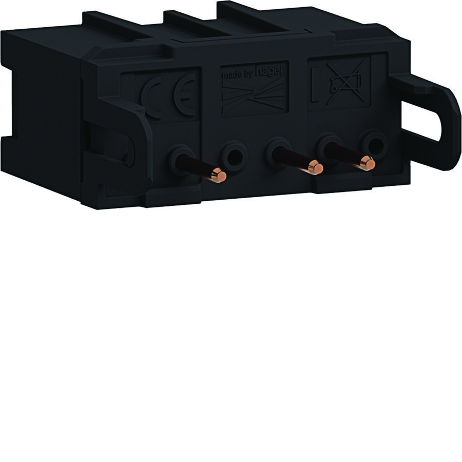 Ecoline45 plug&play uitgangsconnector 0° Wago Winsta 45x45 3-polig
