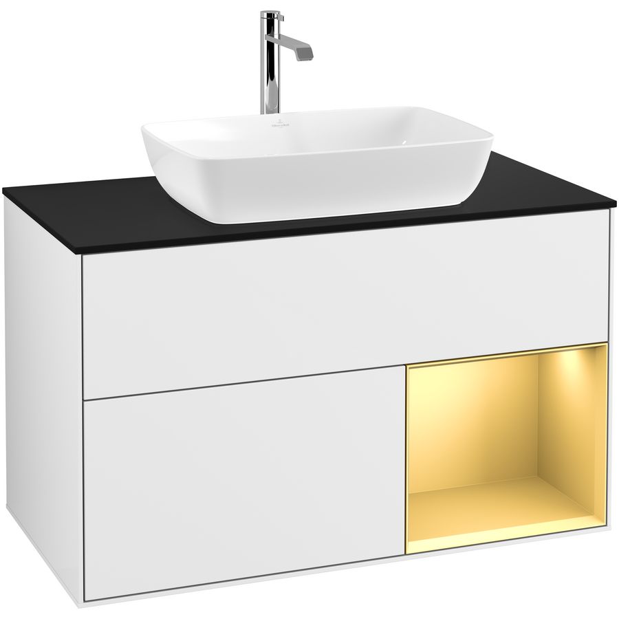 Wastafelonderkast Finion 1000x603x501mm G.White.L G782HFGF