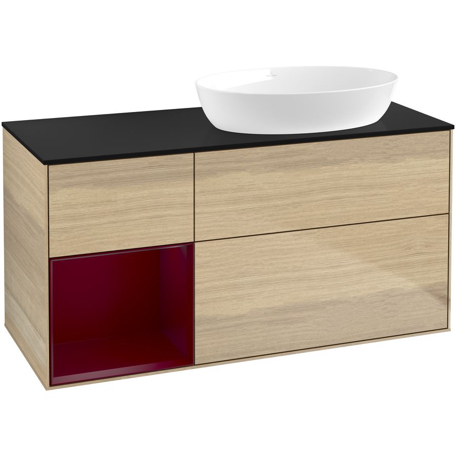 Wastafelonderkast Finion 1200x603x501mm Oak Veneer FA42HBPC