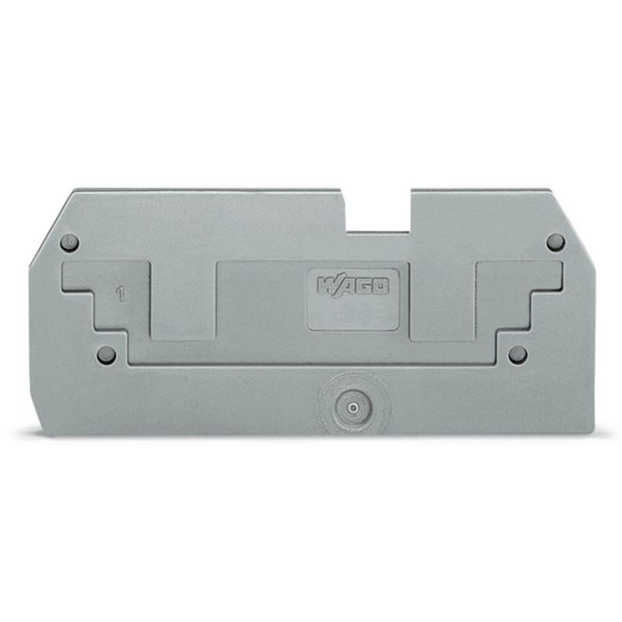 Reduceerafdekplaat 1mm 2-draads klem 283-901 grijs VVE=25