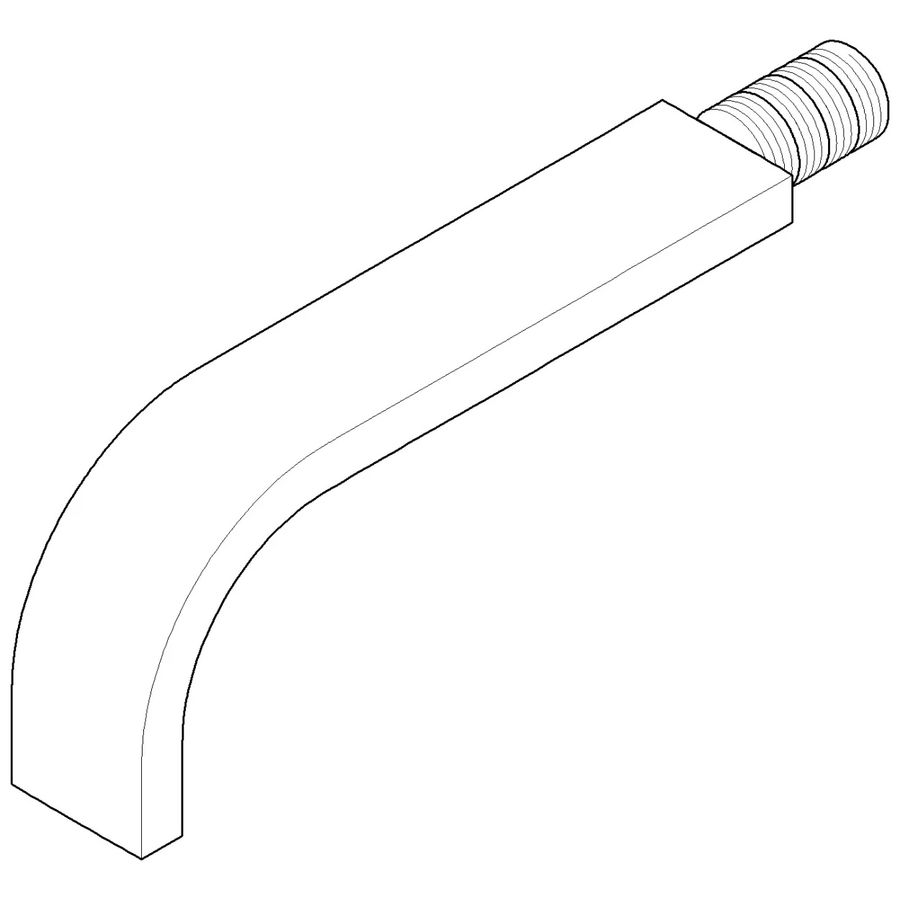 Uitloop 170x35x11mm Messing geborsteld (23kt Goud)