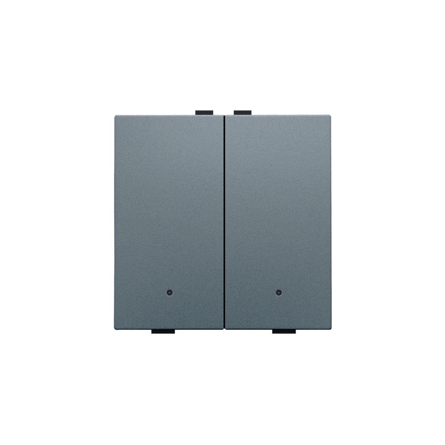 2-voudige drukknop leds/comf.sens. HomeControl blue grey