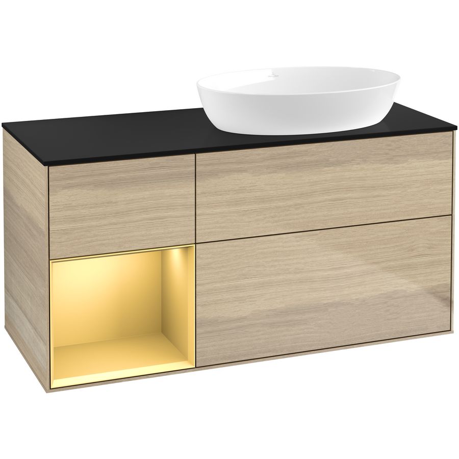 Wastafelonderkast Finion 1200x603x501mm Oak Veneer FA42HFPC
