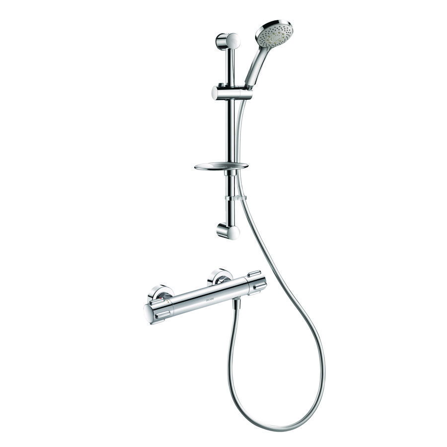 Doucheset met thermostatische mengkraan H9739S stand. S-kop