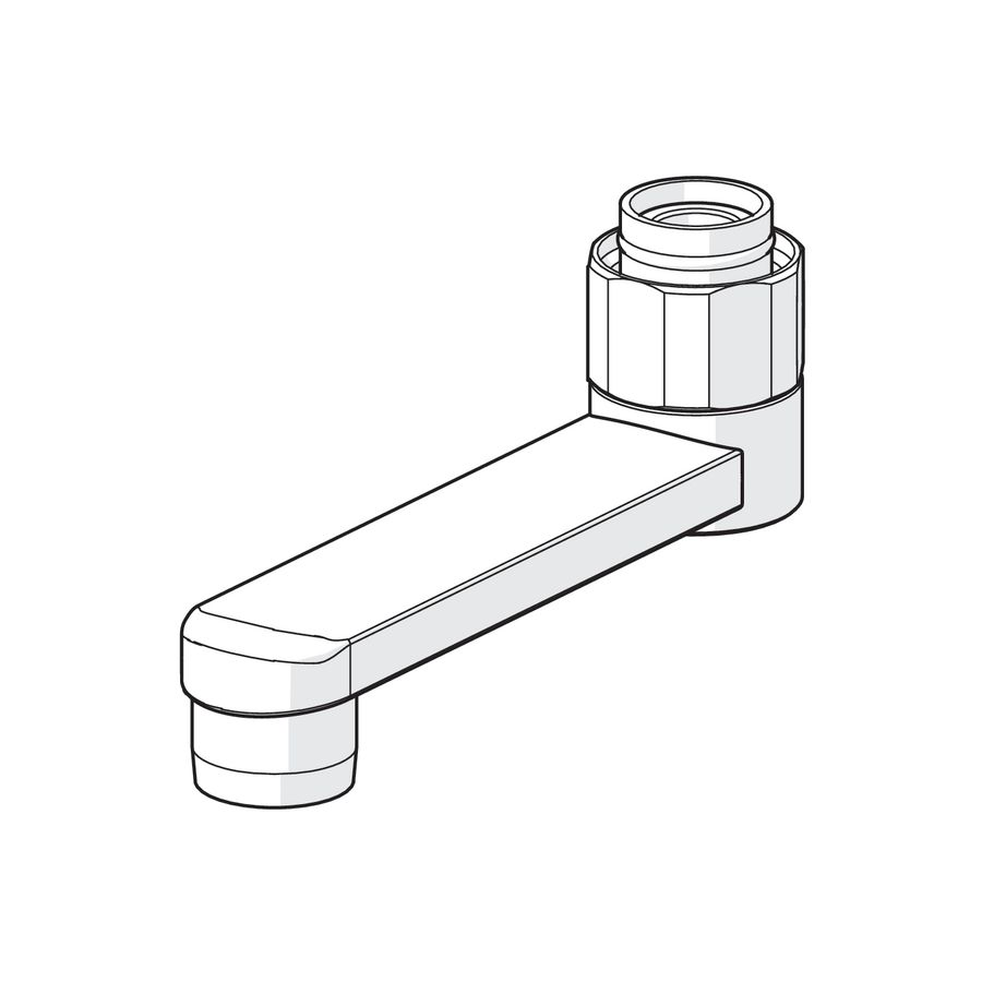 Uitloop sprong 100mm chroom