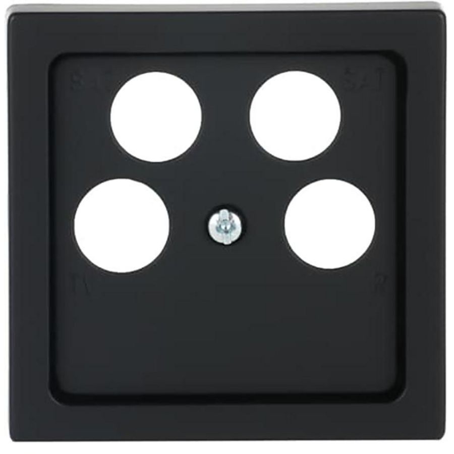 Centraalplaat 50 x 50 Ankaro antenne f-matzwart (1743/10-04-885)