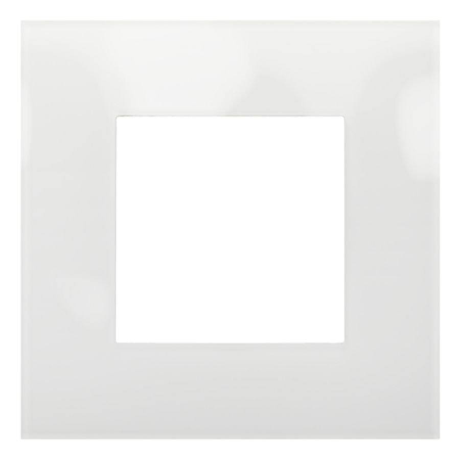 Enkelvoudige afdekplaat Pure liquid snow white