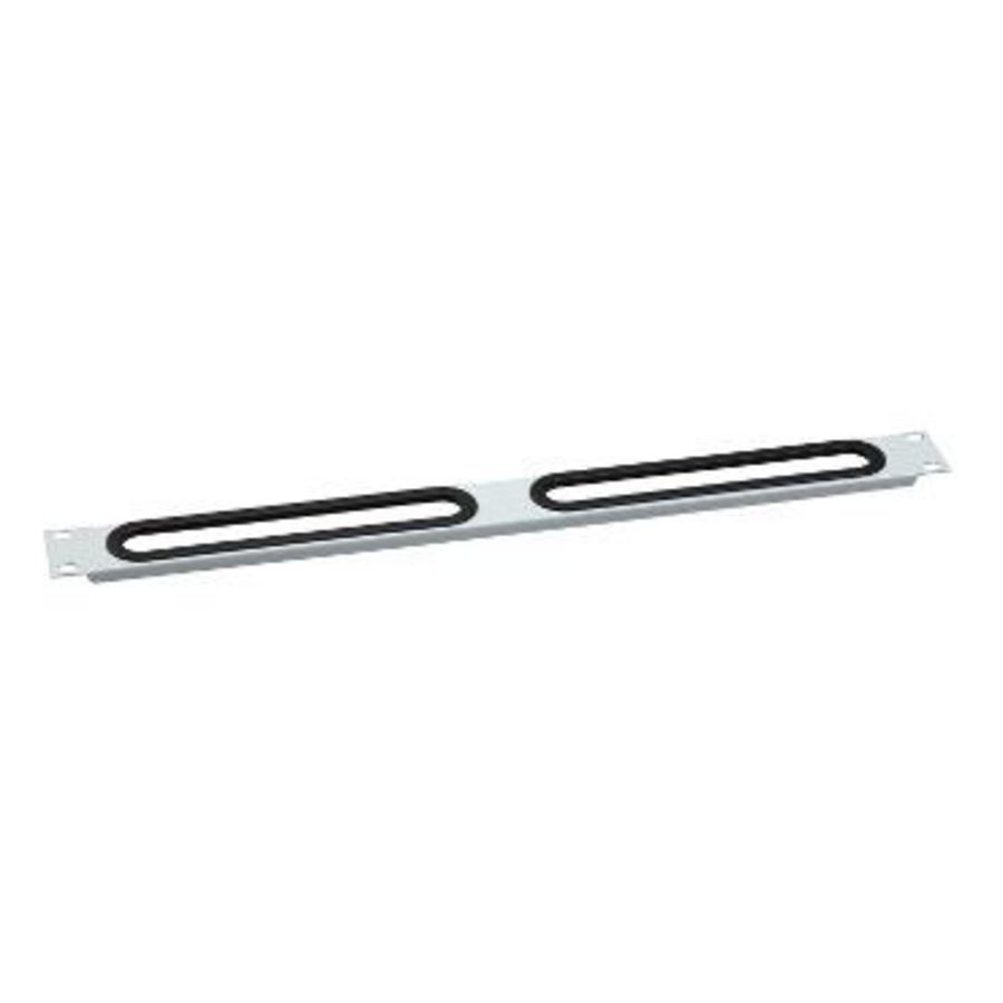 Afdekpaneel 19" 1HE Met kabelwartel RAL7035 Actassi