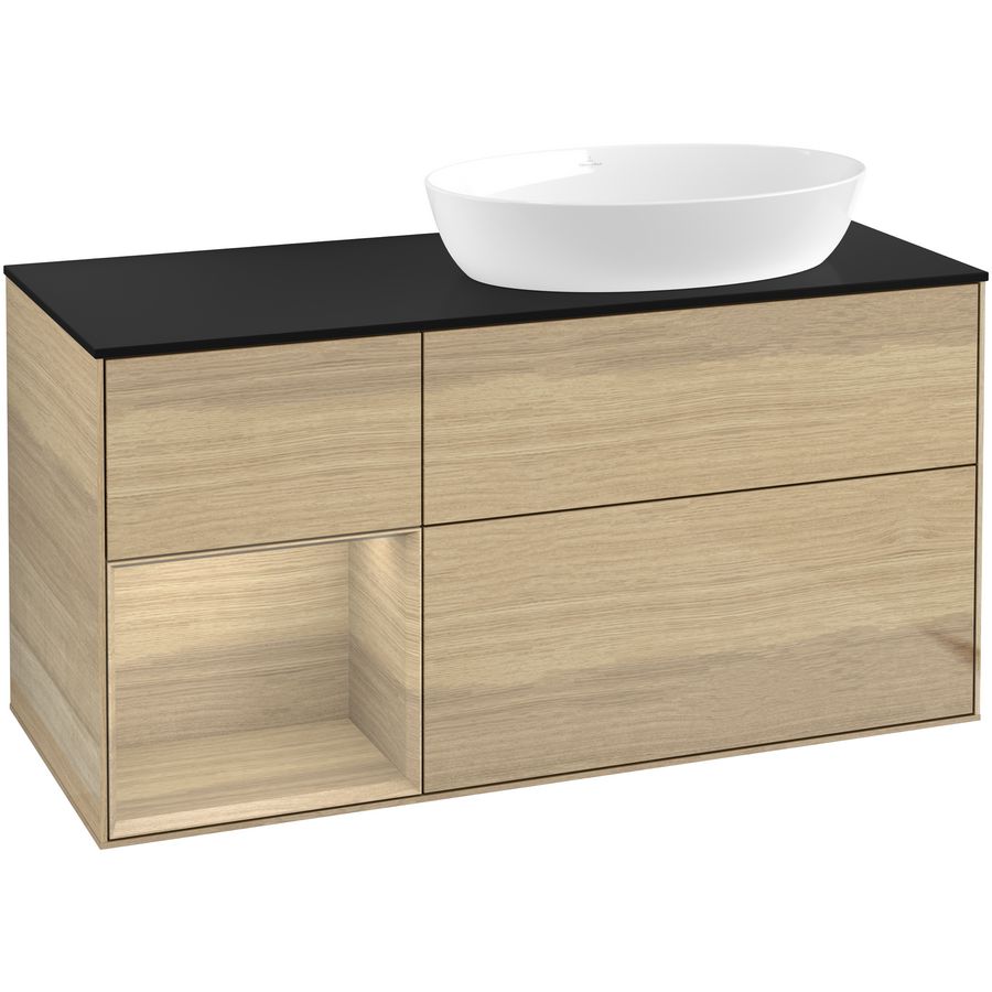 Wastafelonderkast Finion 1200x603x501mm Oak Veneer FA42PCPC