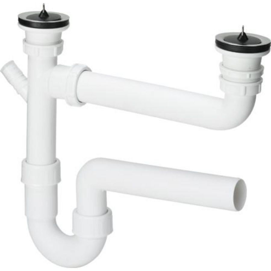 Afvoer Overloopgarnituur 1 1/2x40 kunststof/wit