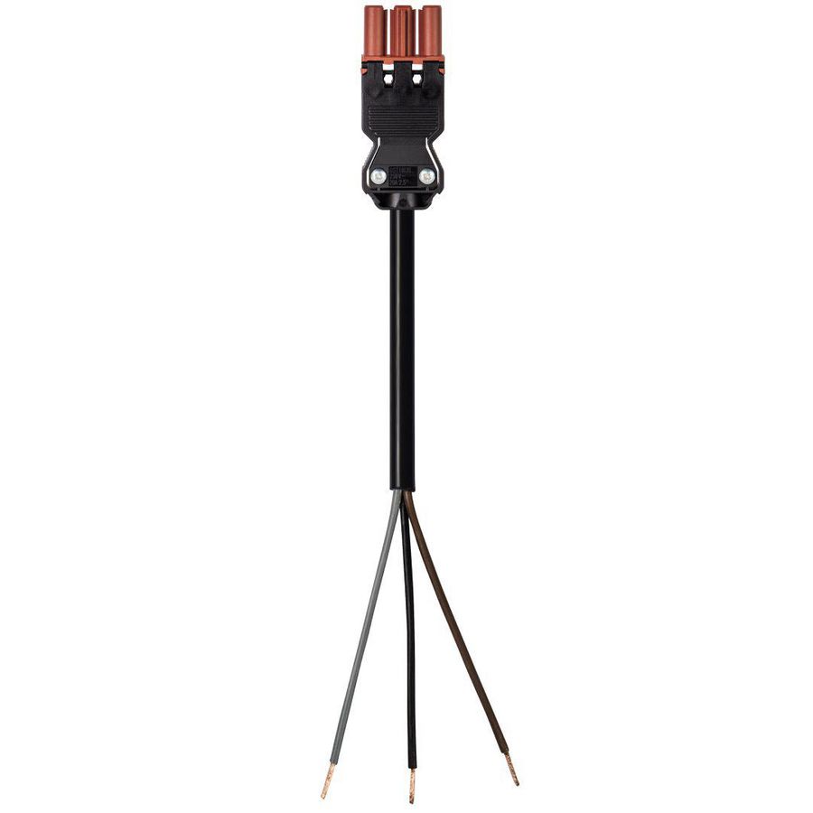 Aansluitsnoer GST18I3 female 1,5mm² 100cm CCA bruin VVE=50