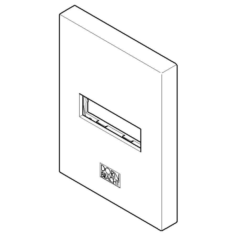 Afdekplaat 80x60x9mm Dark Platinum gebors.