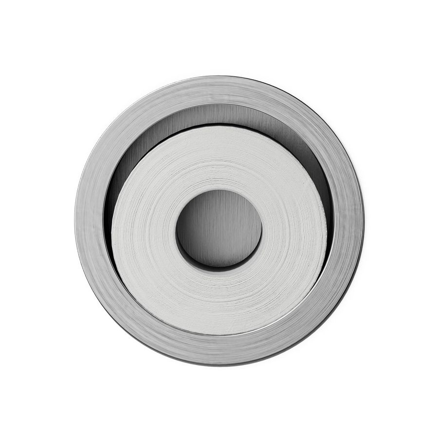 Closed CL3 inbouw reserveclosetrolhouder RVS rond voor 1 rol