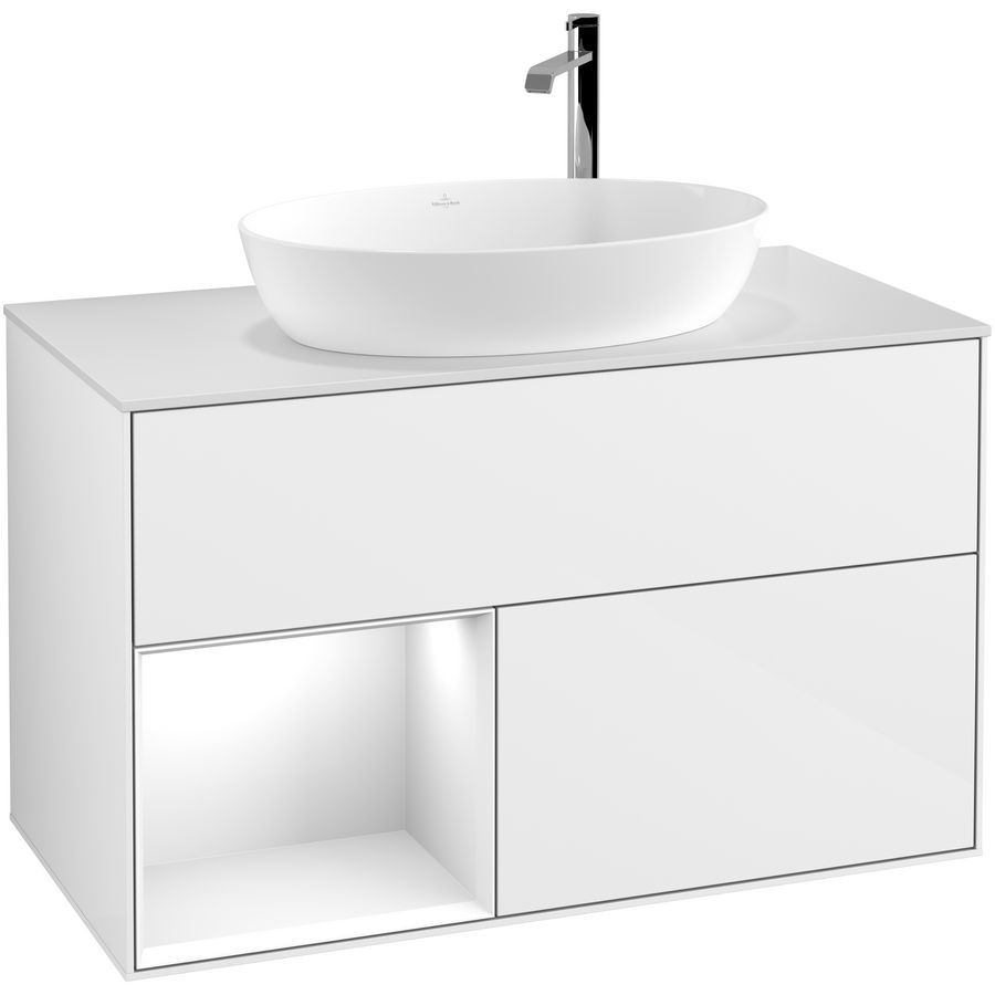 Wastafelonderkast Finion 1000x603x501mm G.White.L G891GFGF