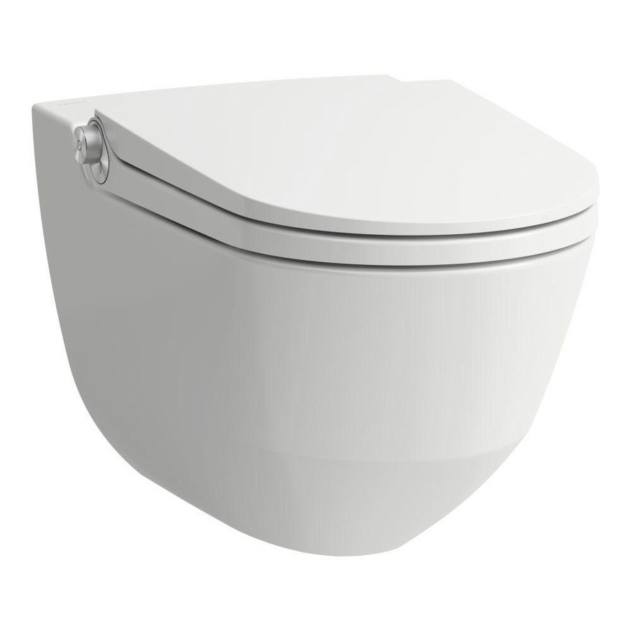 CLEANET RIVA douchecloset wandmodel 60cm randloos wit LCC incl. afstandsbediening+softclose zitting QR